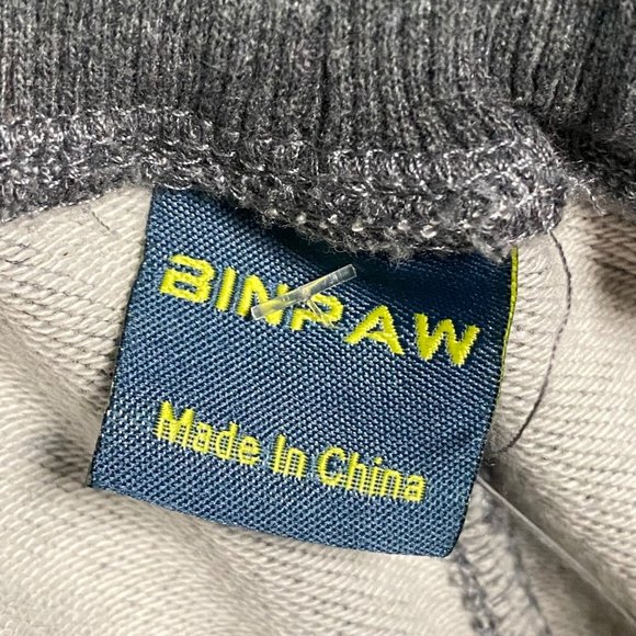 Binpaw Grey Sweatpant joggers‎ with stitched accents Sz XS - Picture 7 of 12
